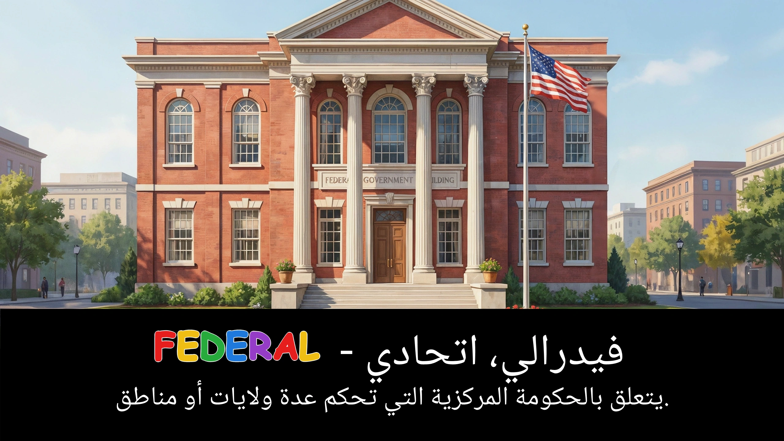 Arabic Illustration for federal
